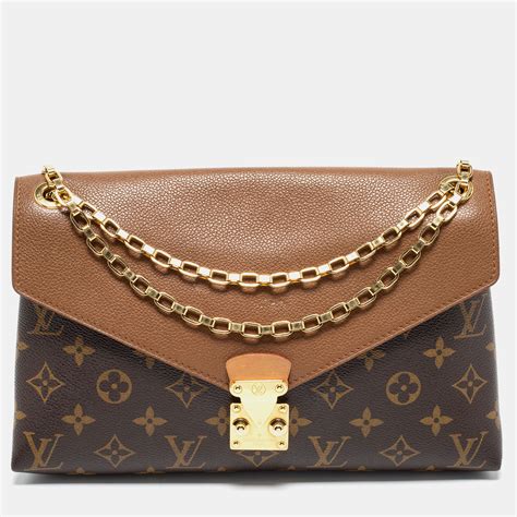 Pallas leather handbag Louis Vuitton Brown in Leather 